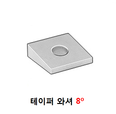 테이퍼 와샤 8 º